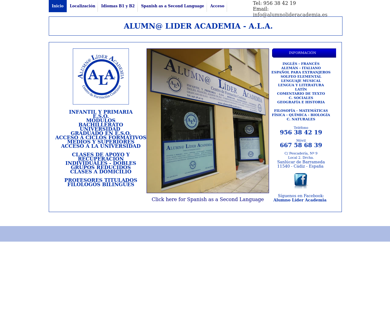 El sitio de la imagen alumnolideracademia.es en 1280x1024
