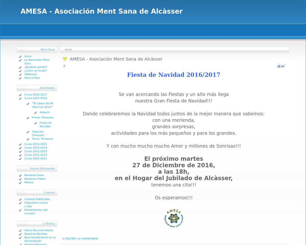 El sitio de la imagen amesa-alcasser.es en 1280x1024