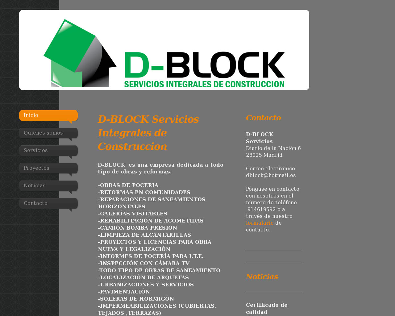 El sitio de la imagen d-block.es en 1280x1024