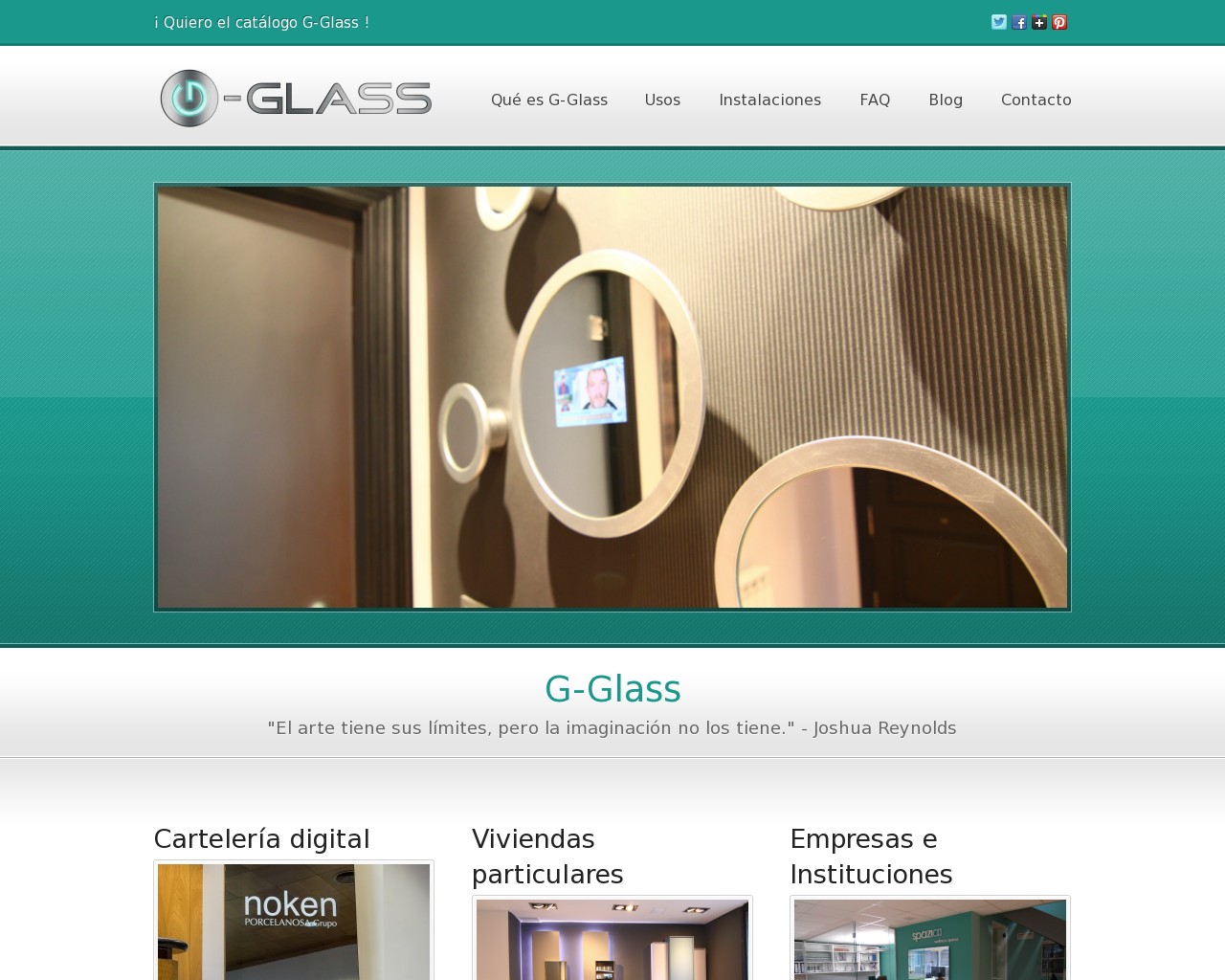 El sitio de la imagen g-glass.es en 1280x1024