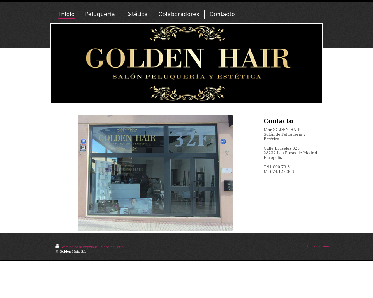 El sitio de la imagen golden-hair.es en 1280x1024