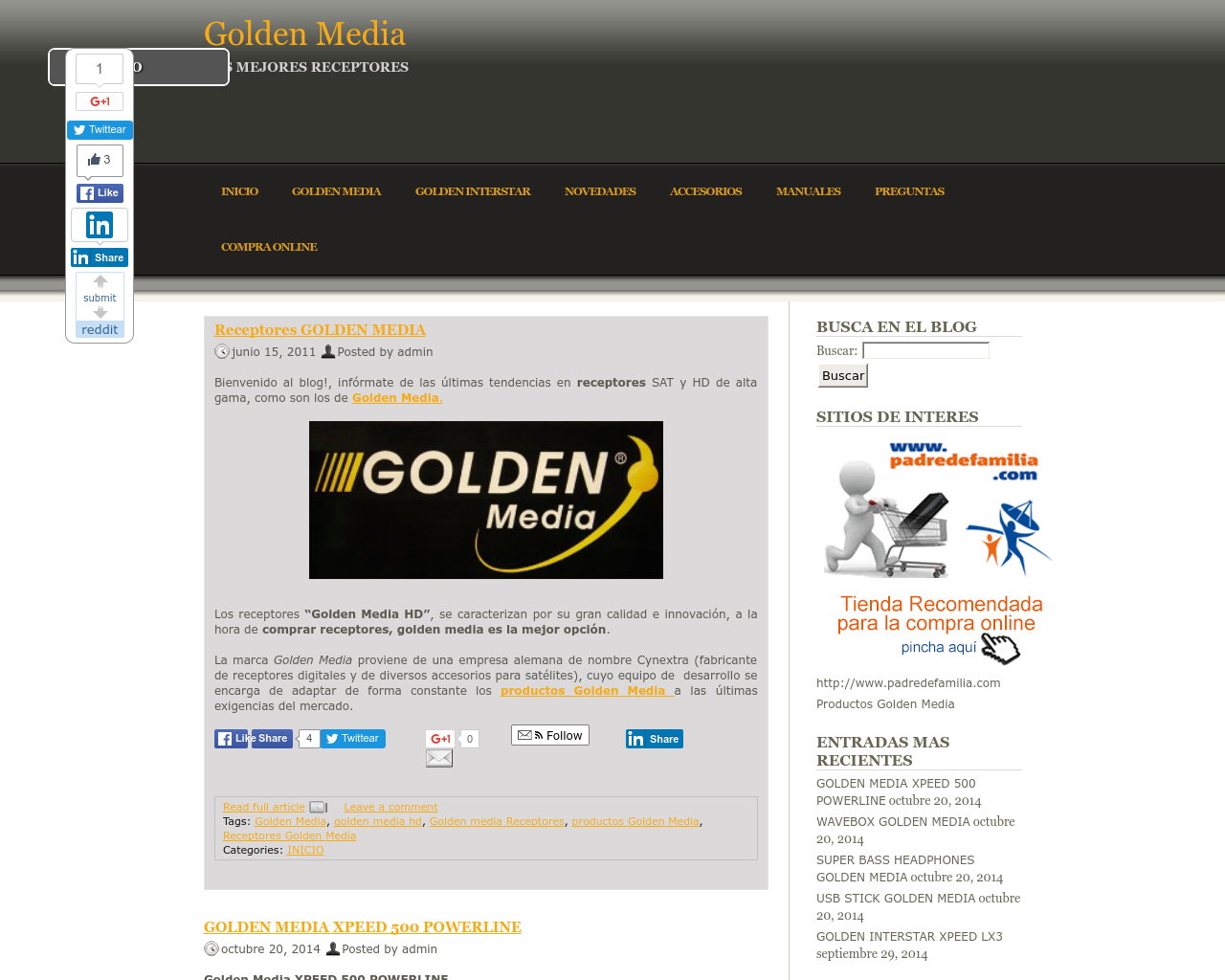 El sitio de la imagen golden-media.es en 1280x1024