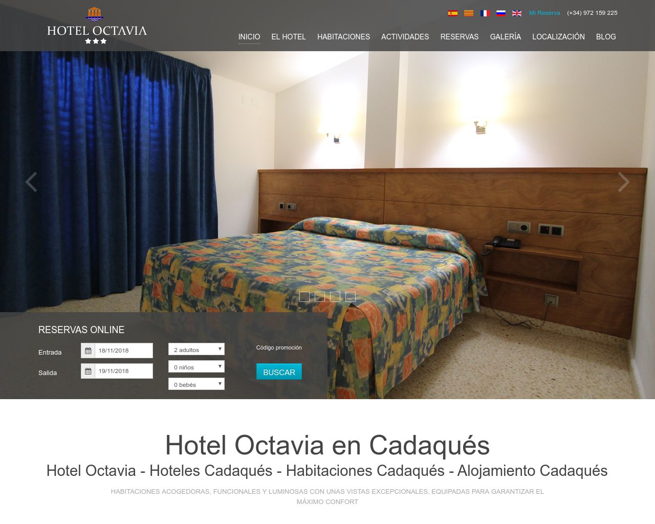El sitio de la imagen hoteloctavia.net en 1280x1024