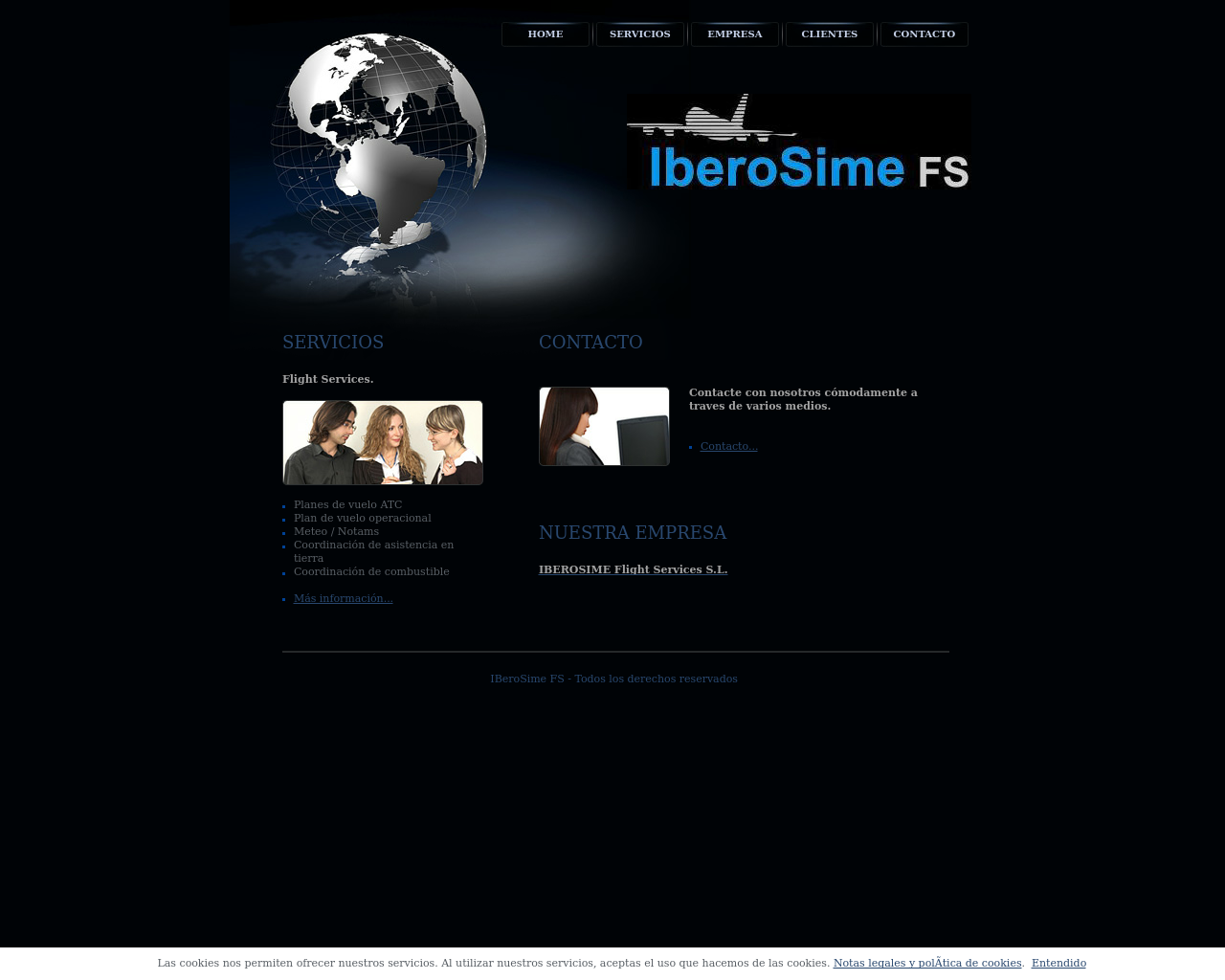 El sitio de la imagen iberosime.es en 1280x1024
