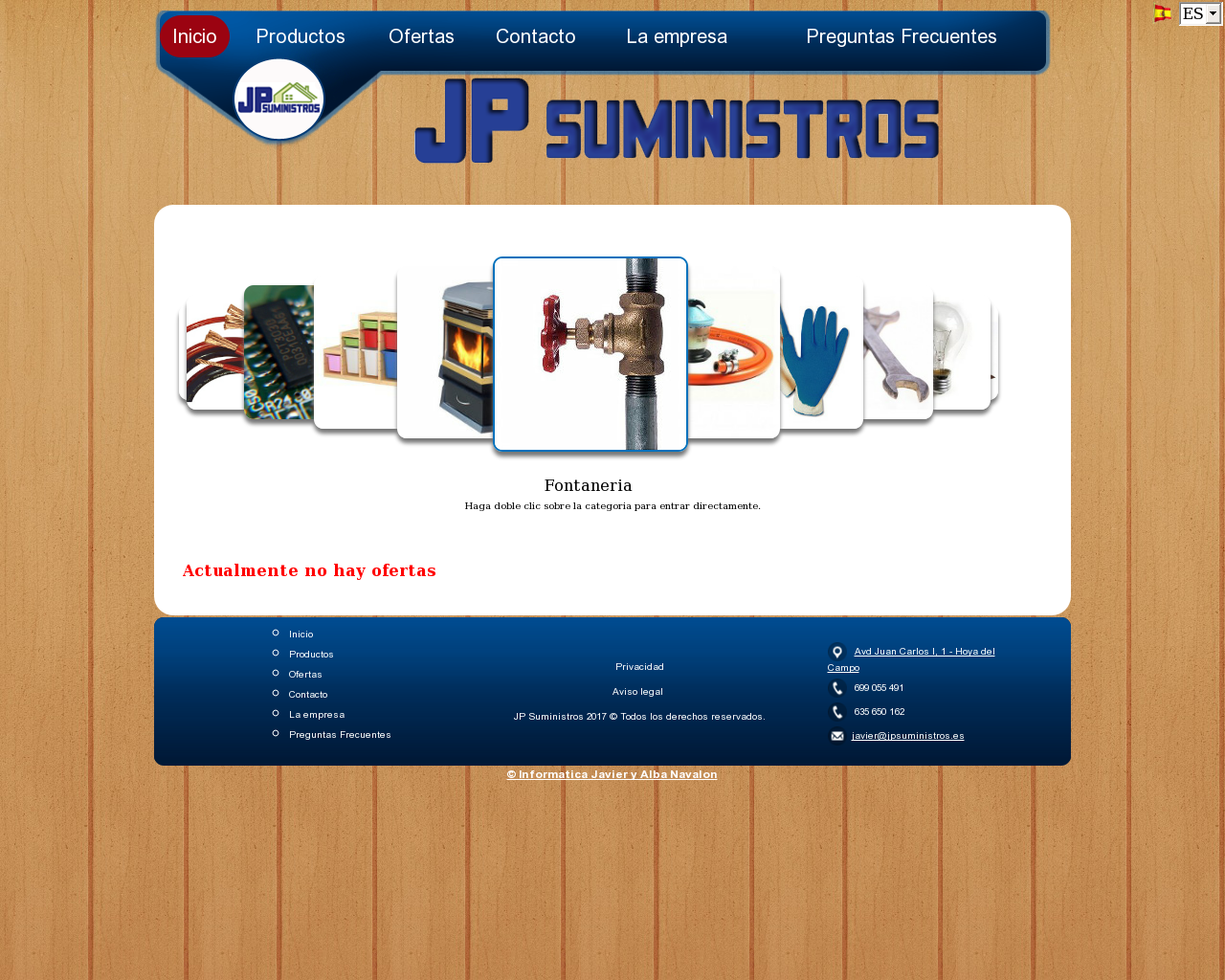 El sitio de la imagen jpsuministros.es en 1280x1024