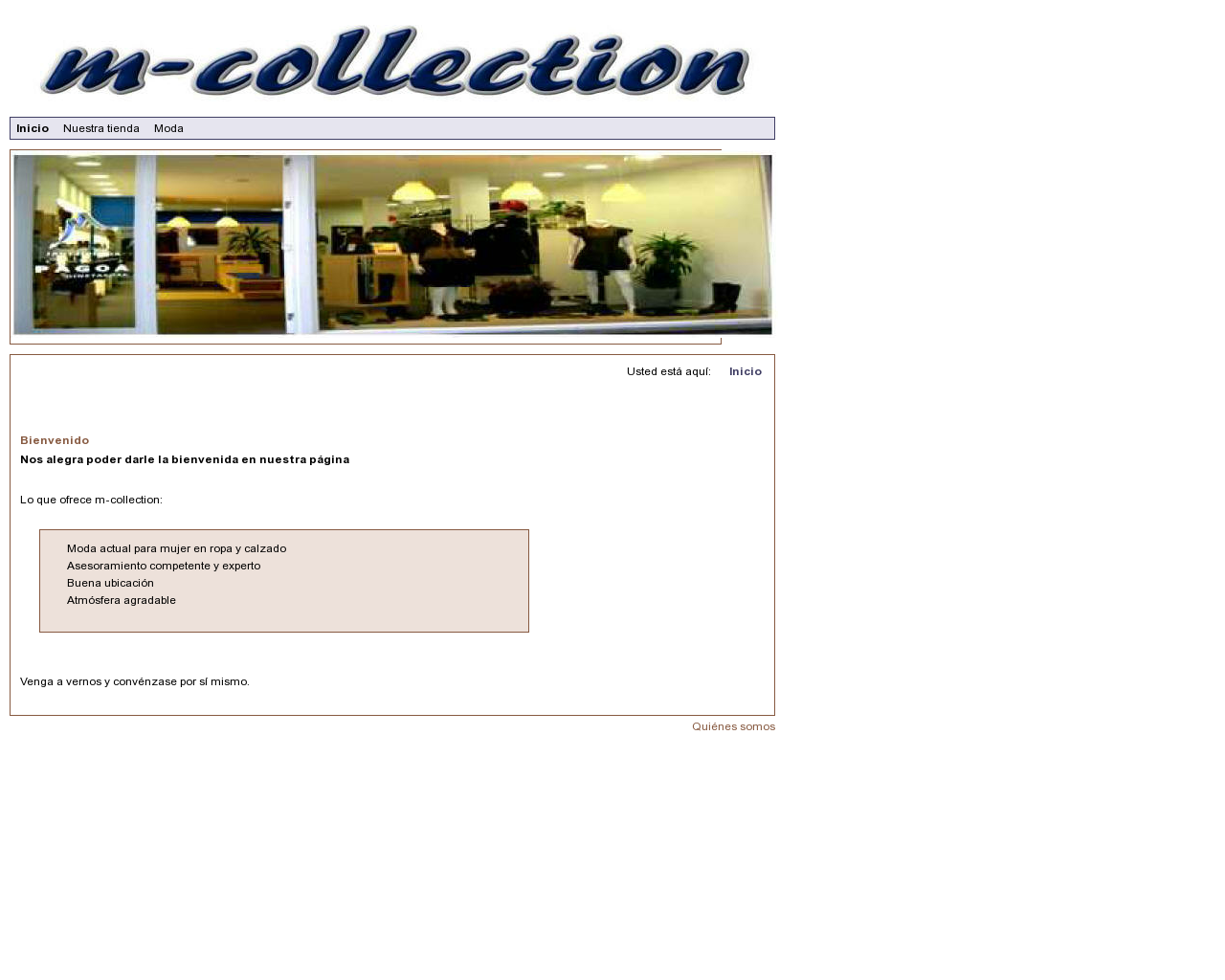 El sitio de la imagen m-collection.es en 1280x1024