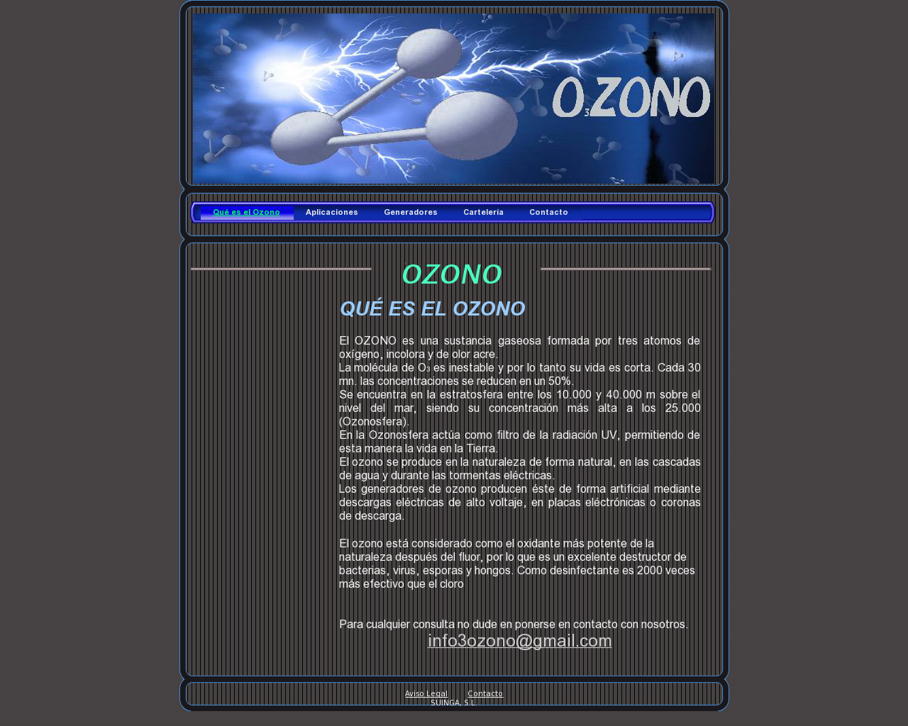 El sitio de la imagen o3ozono.es en 1280x1024