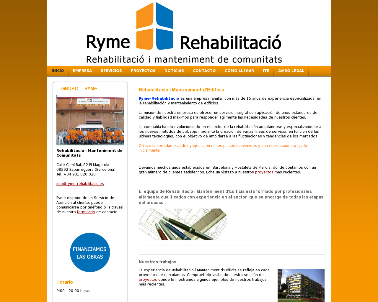 El sitio de la imagen ryme-rehabilitacio.es en 1280x1024
