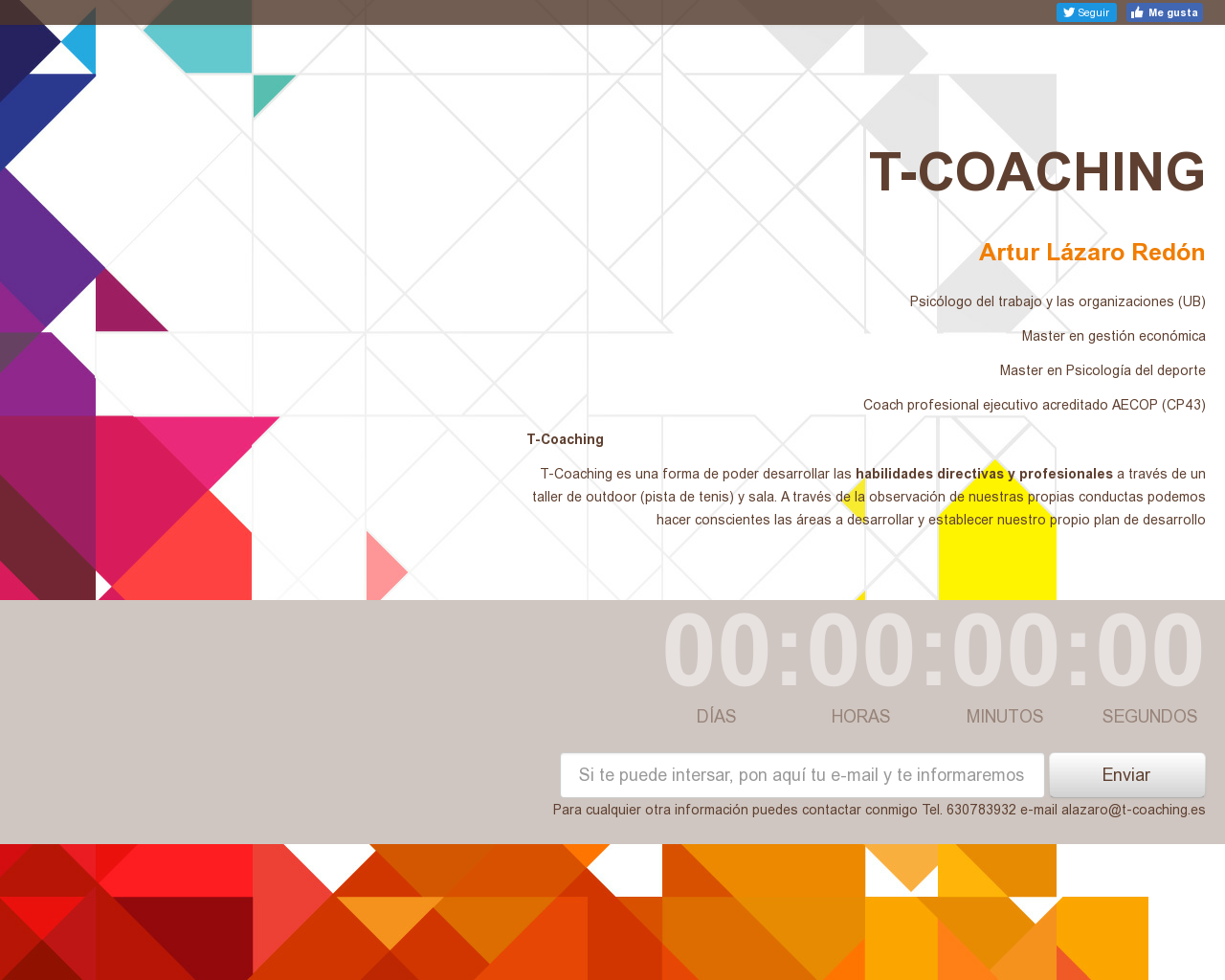 El sitio de la imagen t-coaching.es en 1280x1024