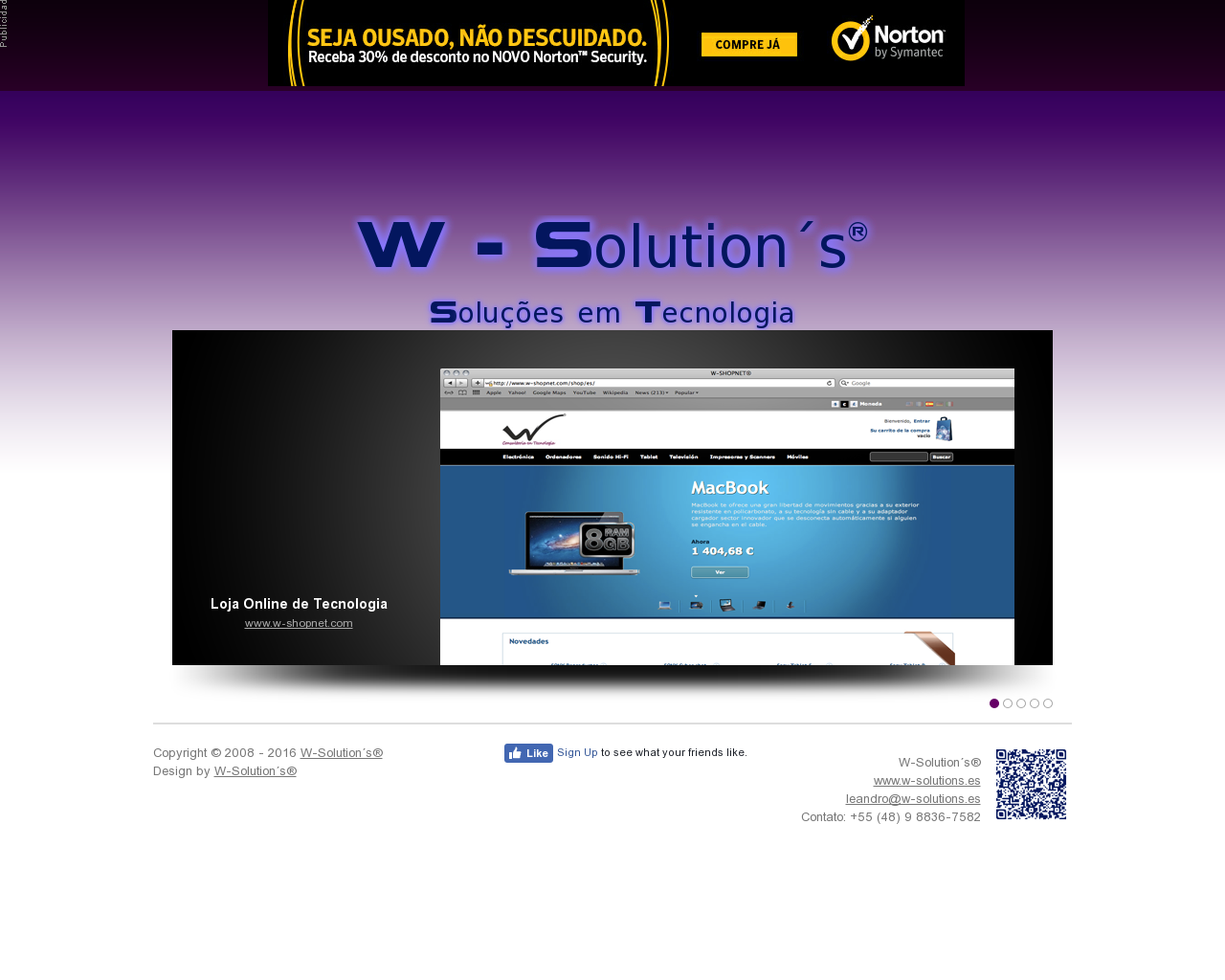 El sitio de la imagen w-solutions.es en 1280x1024