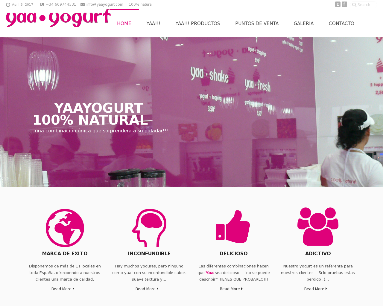 El sitio de la imagen yaayogurt.es en 1280x1024