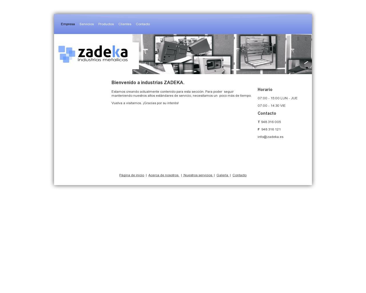 El sitio de la imagen zadeka.es en 1280x1024